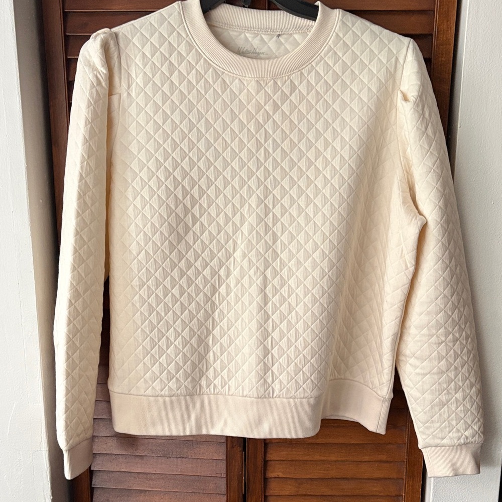 Walter Hagen Cream Quilted Sweatshirt - Picture 4 of 4